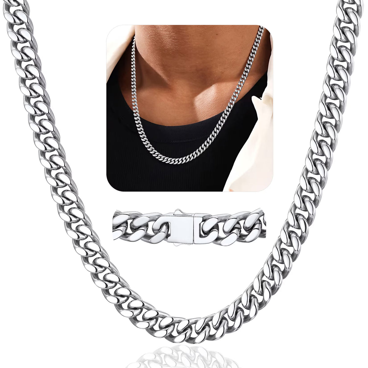 Stainless Steel Necklace 26Inch Mens Jewlery Thick Stainless Mens Chain Jewelry Gift for Father