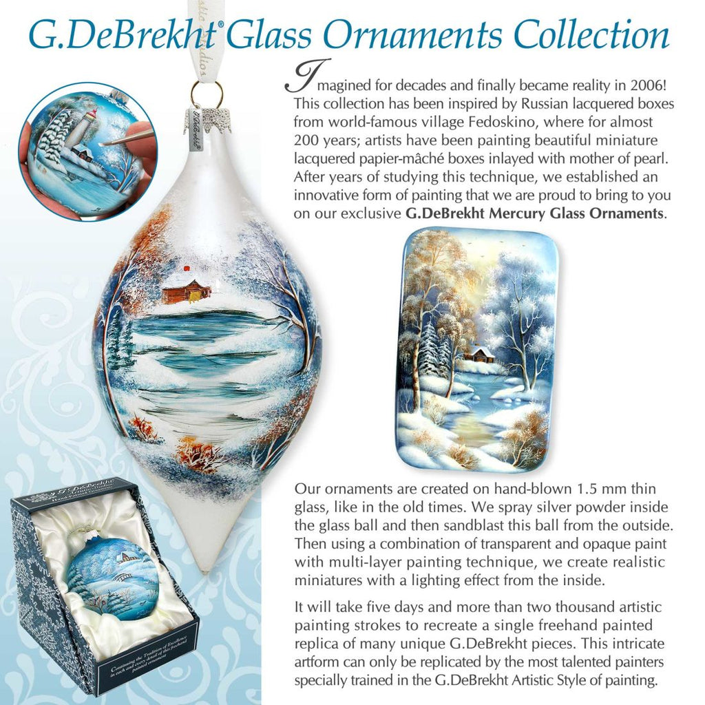Adoration North Star Glass Ornament by G. DeBrekht - Christmas Decor - 755-032