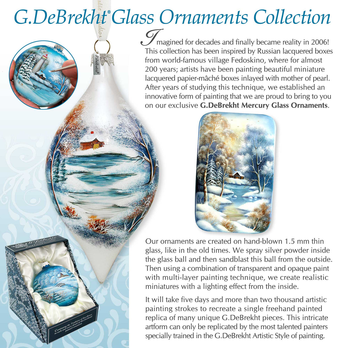 Noah's Ark Ball Glass Ornament by G. DeBrekht - Nativity Holiday Décor - 73521
