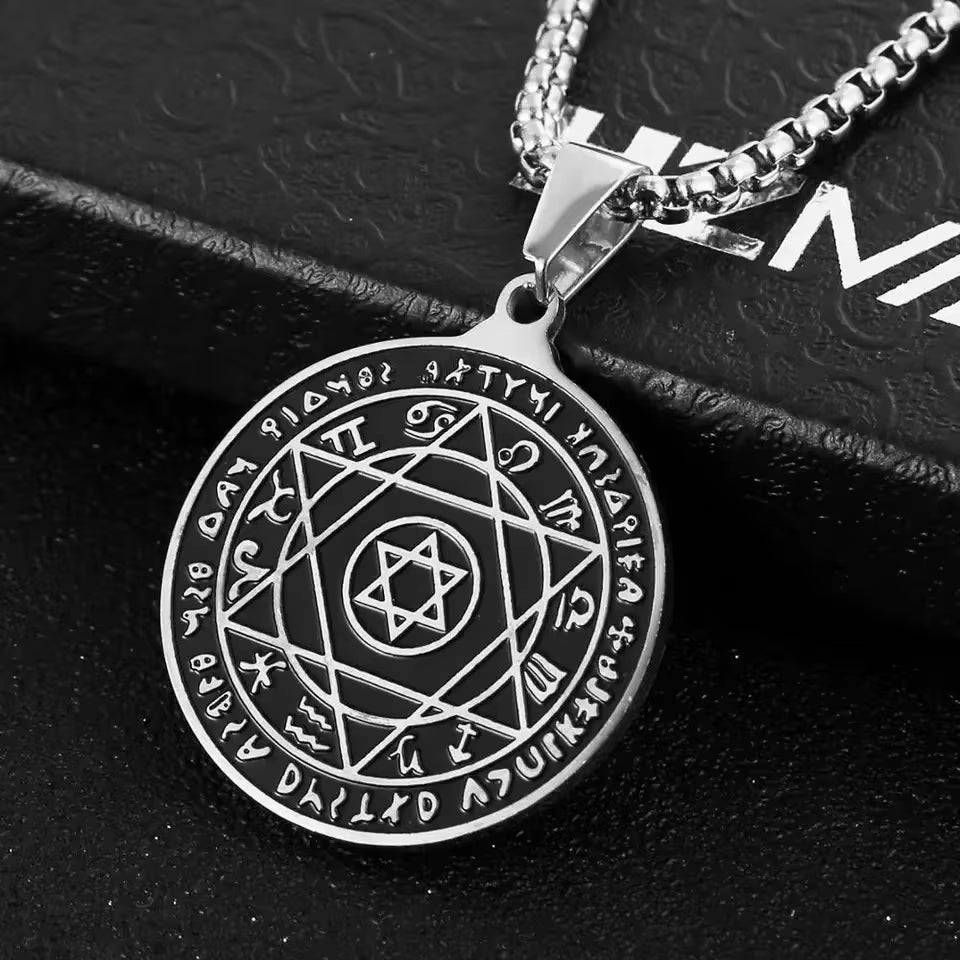 Men\'S High Quality Metal Gold Plated Star of David Masonic Pendant Necklace Classic Punk Religious Style Amulet Jewelry