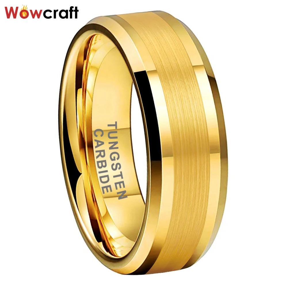 6/8Mm Couple Fashion Jewlery Tungsten Wedding Band Dropshipping Brushed Factory Wholesale Engagment Trendy Ring Comfort Fit
