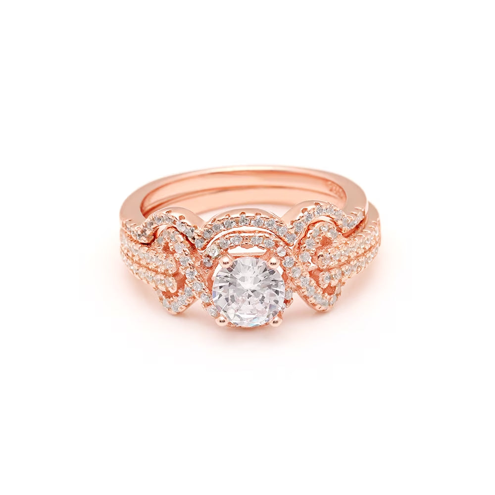 Ellalee Bridal Ring Set Sterling Silver Engagement Women
