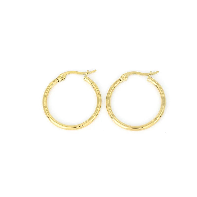 10Pcs 20Mm Stainless Steel Open Ear Rings Hoops DIY Earring Components Handmade Jewelry Making Accessories