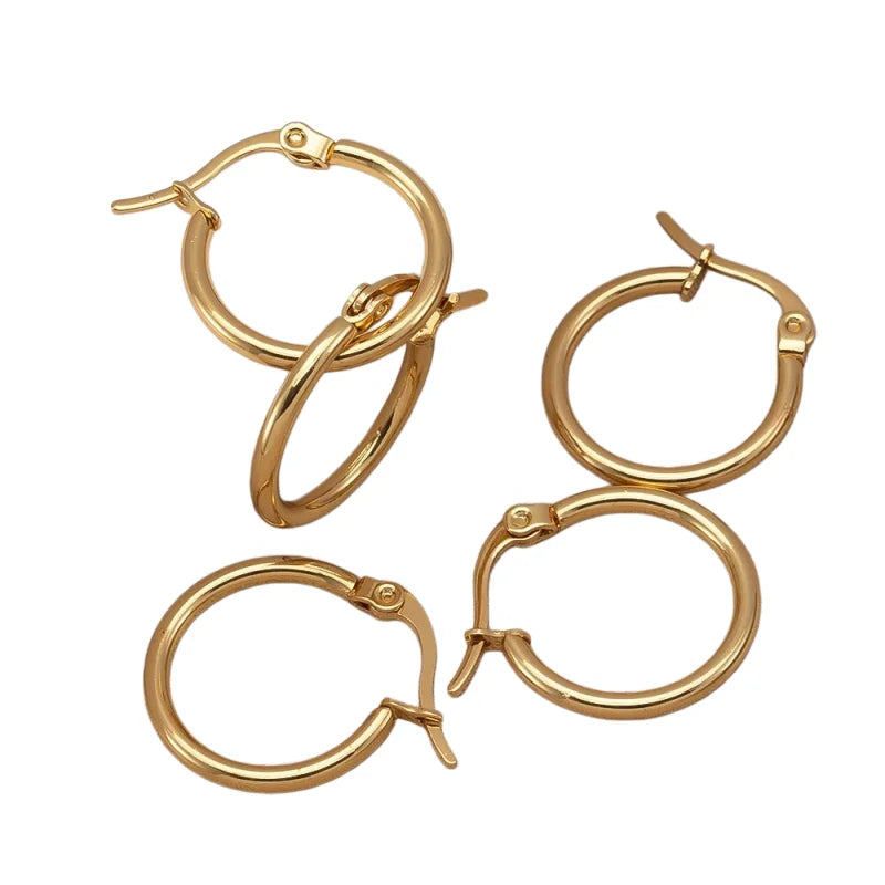 10Pcs 20Mm Stainless Steel Open Ear Rings Hoops DIY Earring Components Handmade Jewelry Making Accessories