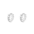 Silver Color Simple Hollow Out Heart-Shape Chain Earrings for Women Fashion High-Quality Elegant Jewlery