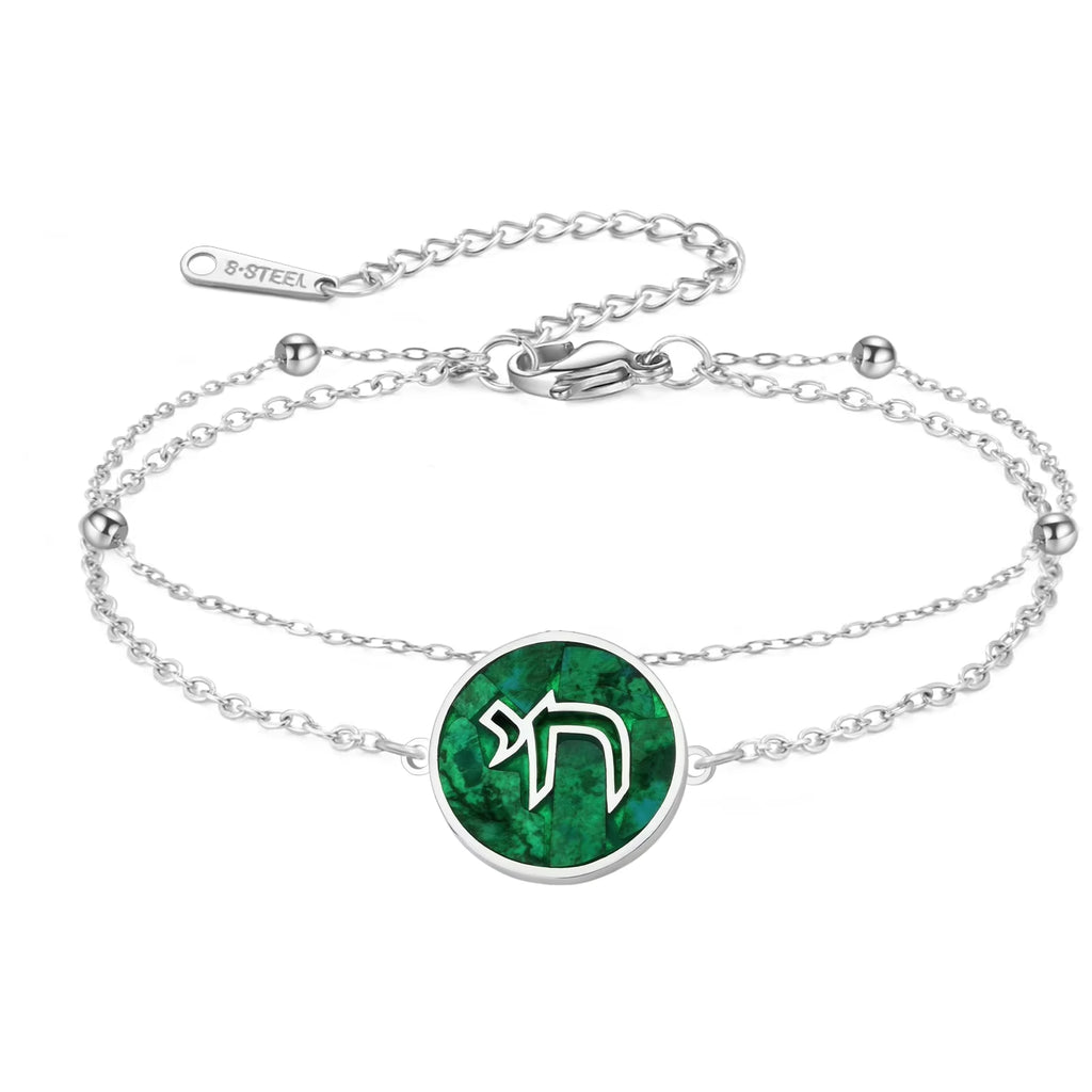 Star of David Bracelet for Women Jewish Magen David Eilat Stone Picture Adjustable Chain Protection Jewelry for Hanukkah