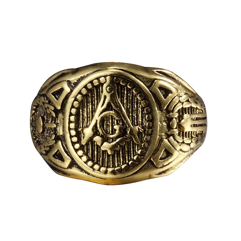 Fashion Jewelry Vintage Charm Mason Freemason Masonic Rings for Men Women Christmas Gifts