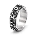8Mm Vintage Star of David Spinner Ring Hexagram Jewish Six Pointed Rotable Fidget Stainless Steel Rings Relieve Stress Men Women
