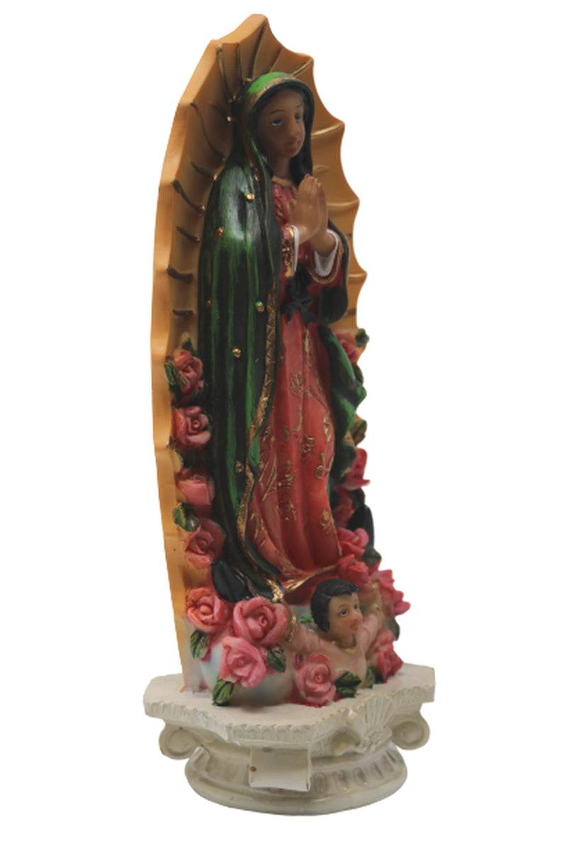 Virgen De Guadalupe / Virgin Mary Resin Statue 8 Inch 2941-8 New