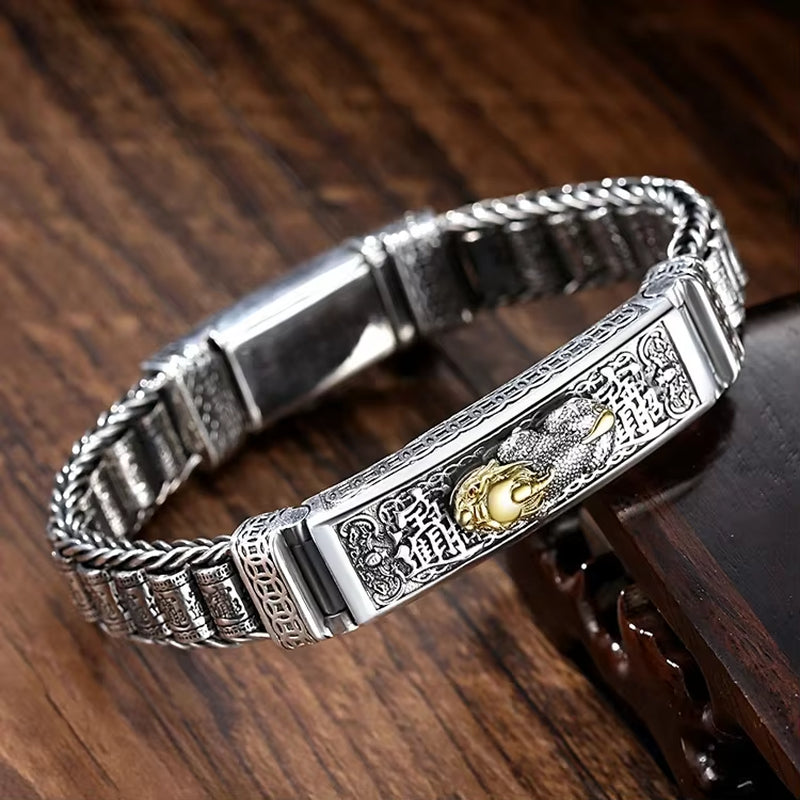 New Trendy Products Luck Pixiu Troops Passepartout Charm Bracelet Men Cuff Personality Jewelry