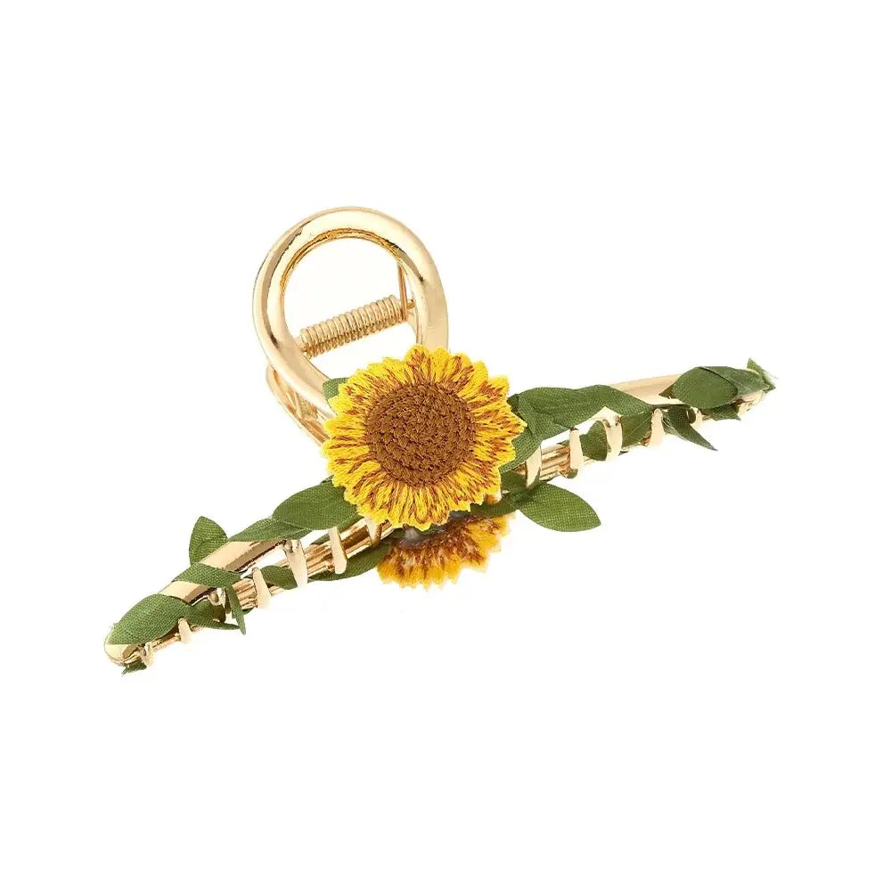 Fashion Cute Flower Alloy Hairclips for Women Adjustable Multicolour Metal Hairclip Party Everyday Jewlery