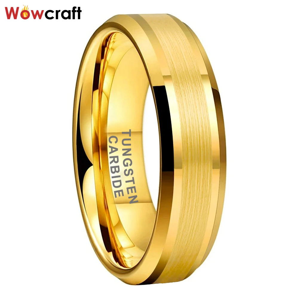 6/8Mm Couple Fashion Jewlery Tungsten Wedding Band Dropshipping Brushed Factory Wholesale Engagment Trendy Ring Comfort Fit