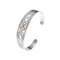 Retro Punk Koi Fish Engraved Pattern Bracelet Suitable for Men and Women Good Luck Trendy Open Bracelet Jewelry Gift