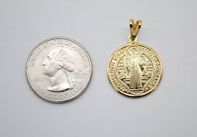 18K Gold Filled Coin Religious Wholesale Diy Jewelry Pendant (A18)(A206)