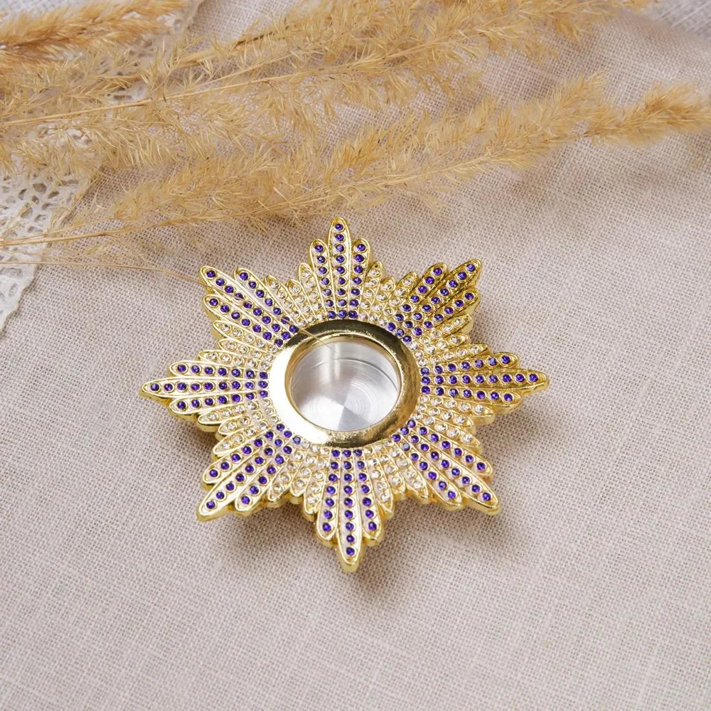 Orthodox Catholic Church Product Relics Gold Plated Reliquary Screwed Monstrance Religious Gift Мощевик "Восьмиконечная Звезда"