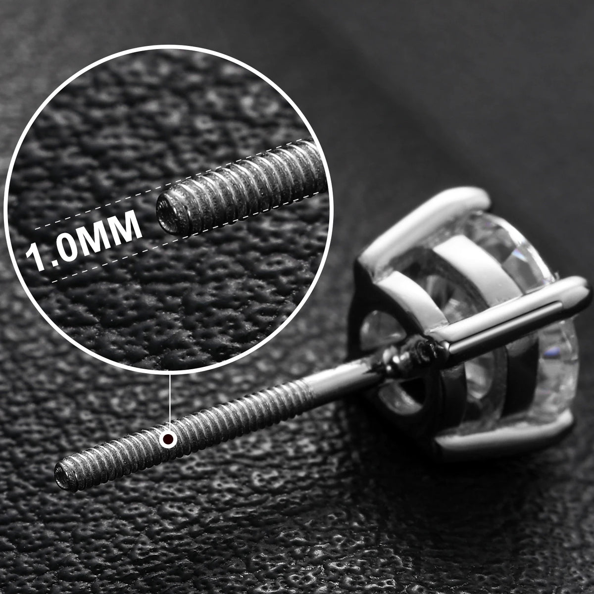 9Mm 3CT Moissanite Stud  Men Fine Jewlery 925 Sterling Silver Shining Wedding Engagement Ear Jewelry Girl Gift