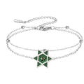 Star of David Bracelet for Women Jewish Magen David Eilat Stone Picture Adjustable Chain Protection Jewelry for Hanukkah