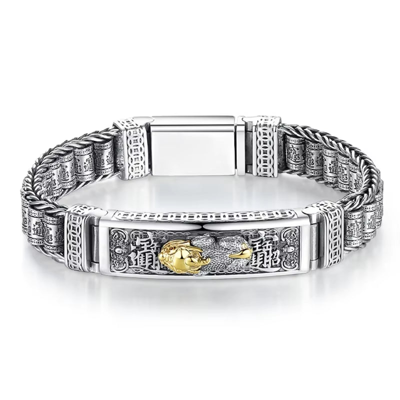 New Trendy Products Luck Pixiu Troops Passepartout Charm Bracelet Men Cuff Personality Jewelry