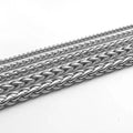 Wholesale Jewelry -- 50/60/70/80/90/100/120 Cm Stainless Steel White Long Weave Chain Necklaces for Men Fashion Jewlery No Fade