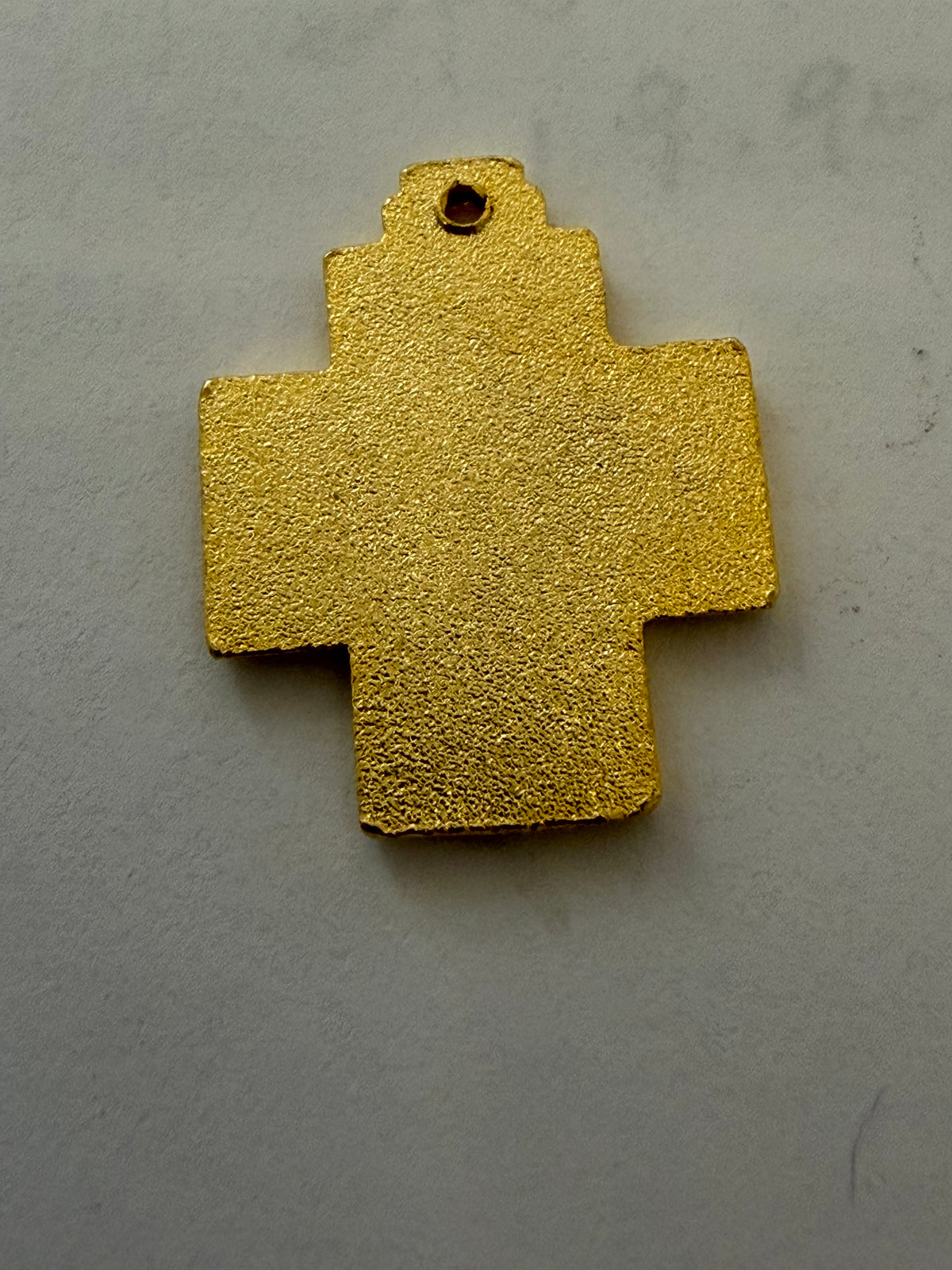 Gold-Tone Alpha Omega & Chi-Rho Cross Pendant – Christian Faith Symbol