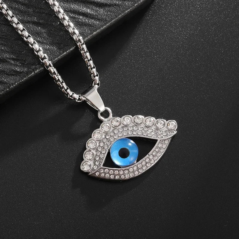 Eye of Horus, Eye of God Necklace, Rotatable Evil Eye Pendant, Men'S Trendy Retro Weird Egyptian Amulet Jewelry