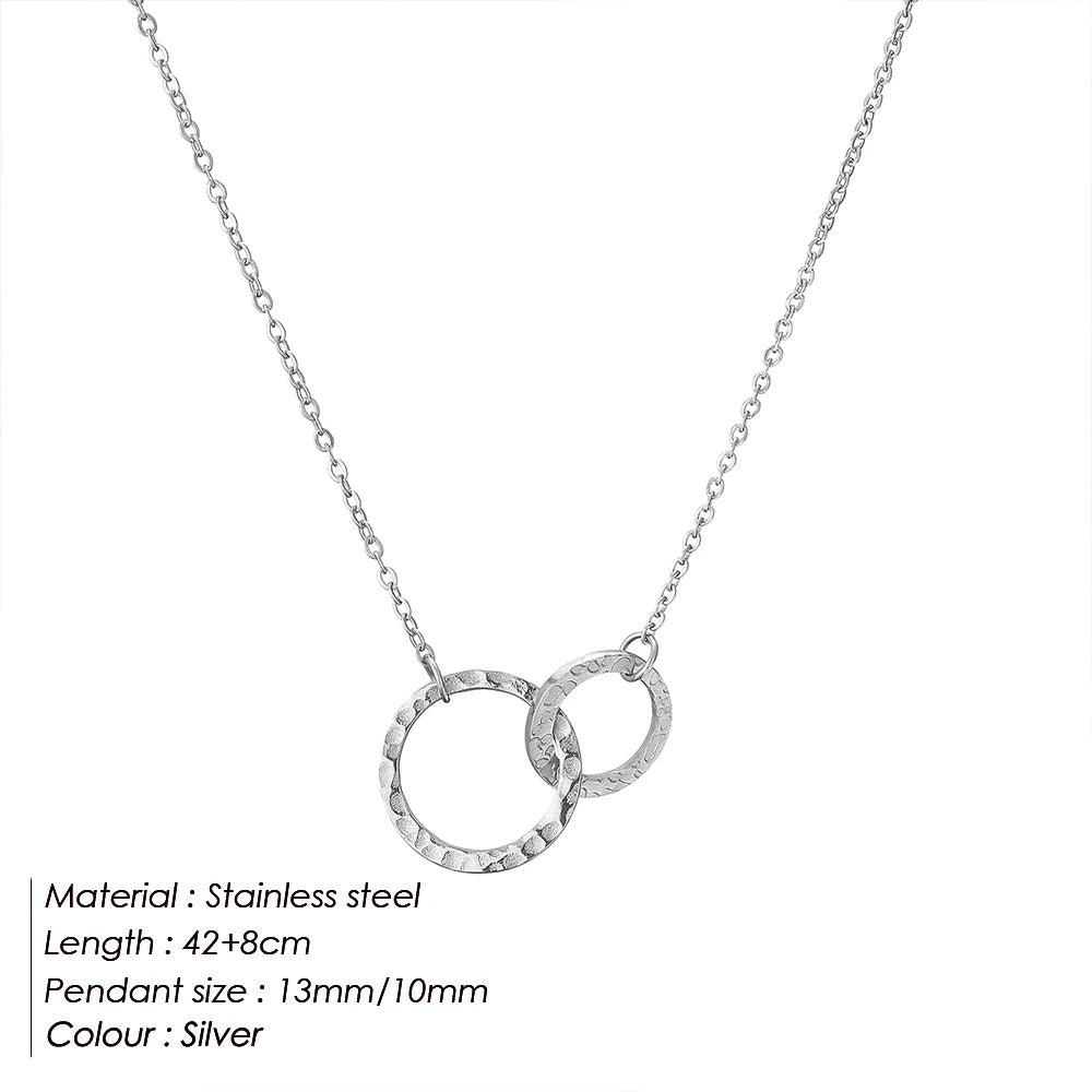 EMANCO Stainless Steel Necklace Women Pendant Necklace Chokers for Women Fashion Jewlery Best Friend Necklace Kolye