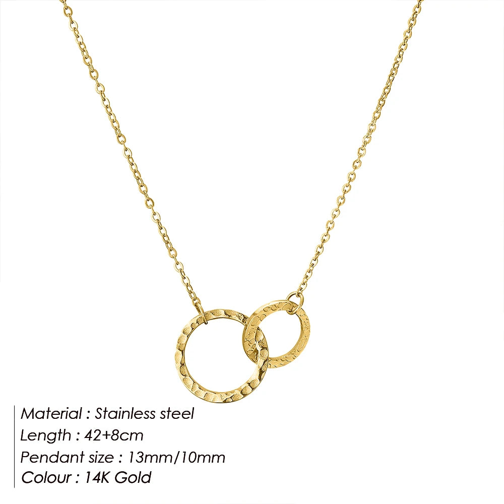 EMANCO Stainless Steel Necklace Women Pendant Necklace Chokers for Women Fashion Jewlery Best Friend Necklace Kolye