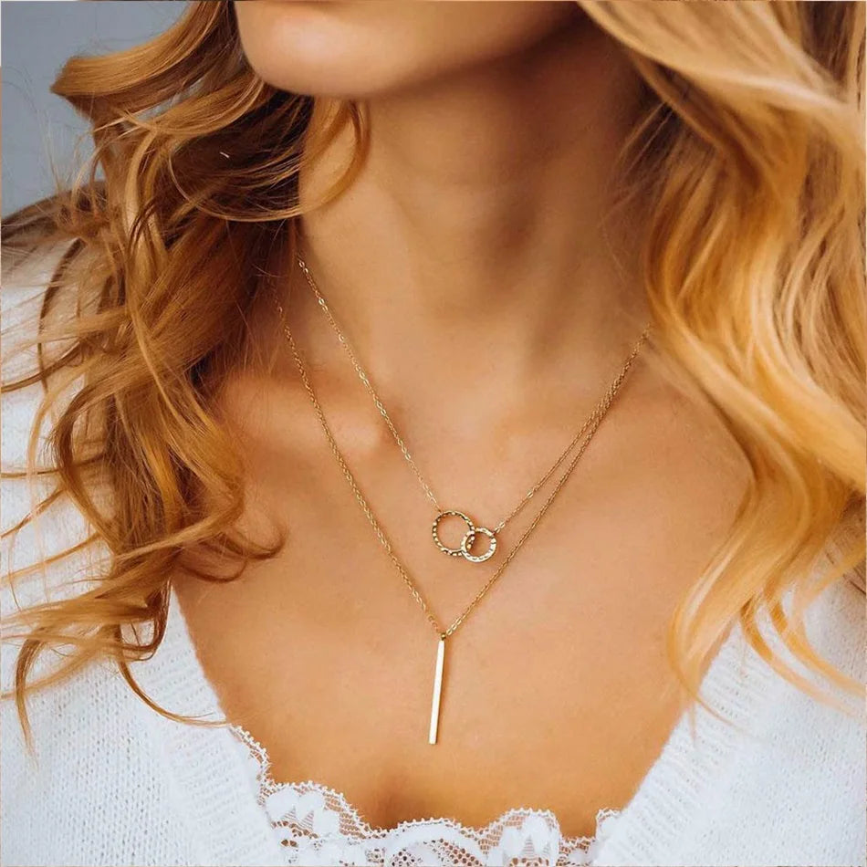 EMANCO Stainless Steel Necklace Women Pendant Necklace Chokers for Women Fashion Jewlery Best Friend Necklace Kolye