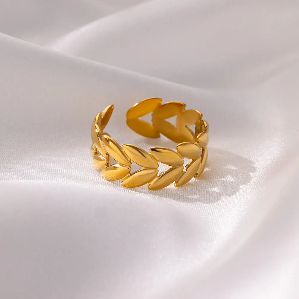 Zircon Geometric Rings for Women Stainless Steel Open Luxury Gold Color Wedding Couple Ring Party Jewlery Accessories Anillos