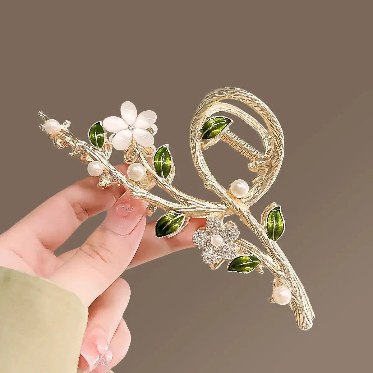 Fashion Cute Flower Alloy Hairclips for Women Adjustable Multicolour Metal Hairclip Party Everyday Jewlery
