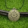 Double Side Key of Solomon Fourth Pentacle of Mercury Seal Pendant Necklace Wiccan Pagan Amulets Talismans Jewlery