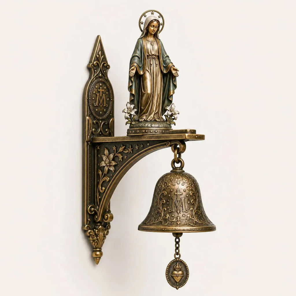 🙏 Our Lady of Grace Miraculous Medal Hanging Bell – Sacred Catholic Home Decor & Inspiring Gift for Devout Women