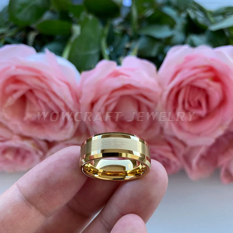 6/8Mm Couple Fashion Jewlery Tungsten Wedding Band Dropshipping Brushed Factory Wholesale Engagment Trendy Ring Comfort Fit