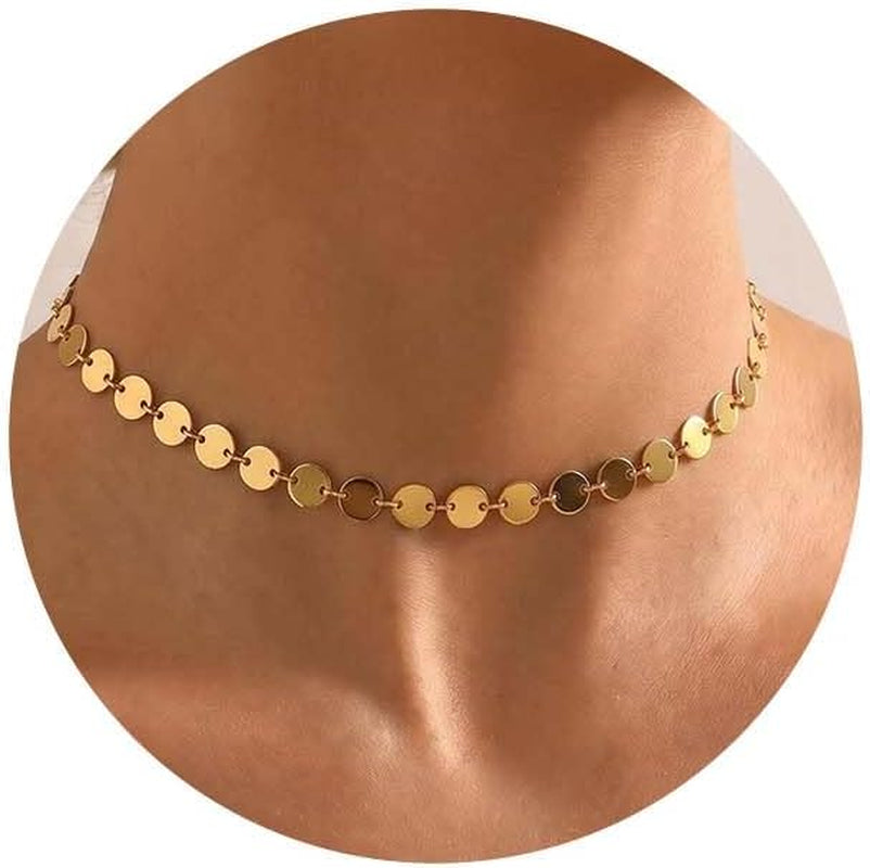 Dainty Gold Chain Necklace for Women 18K Gold Plated