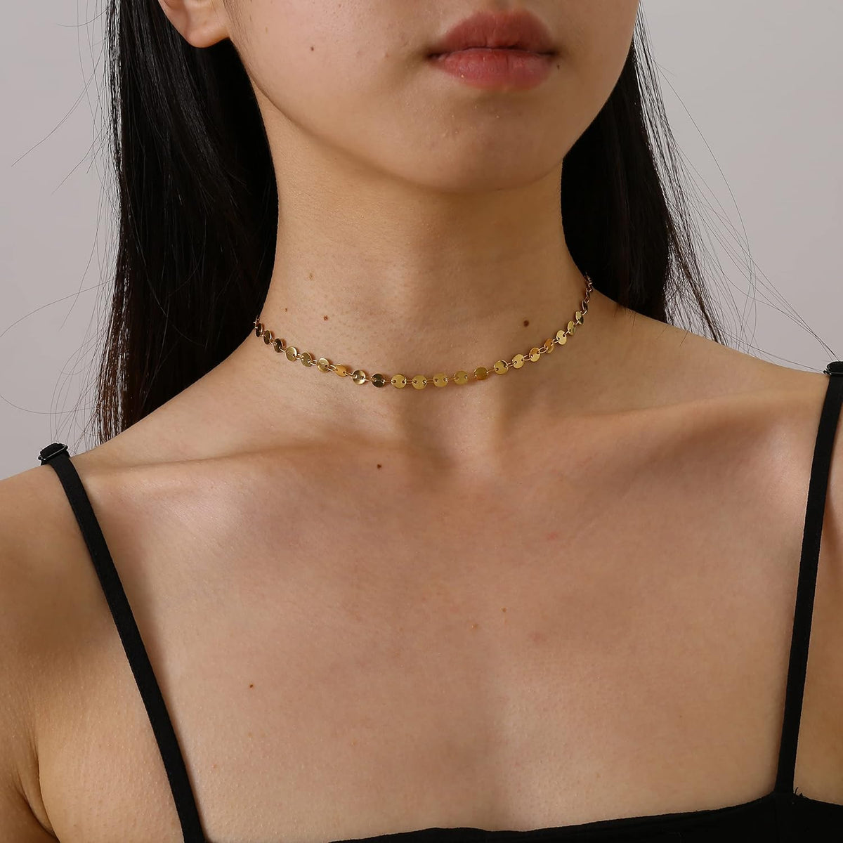 Dainty Gold Chain Necklace for Women 18K Gold Plated