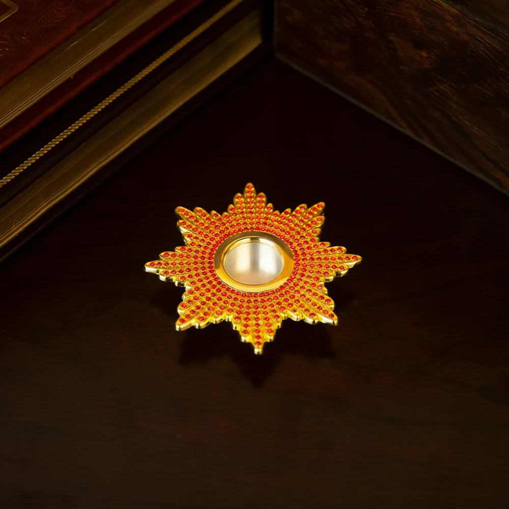 Orthodox Catholic Church Product Relics Gold Plated Reliquary Screwed Monstrance Religious Gift Мощевик "Восьмиконечная Звезда"