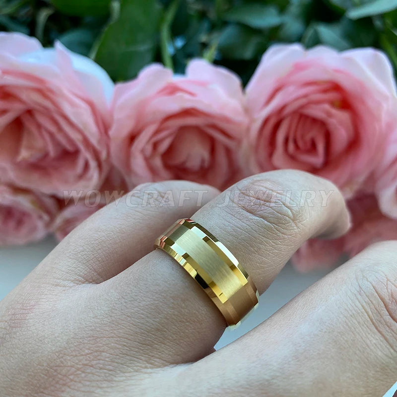 6/8Mm Couple Fashion Jewlery Tungsten Wedding Band Dropshipping Brushed Factory Wholesale Engagment Trendy Ring Comfort Fit