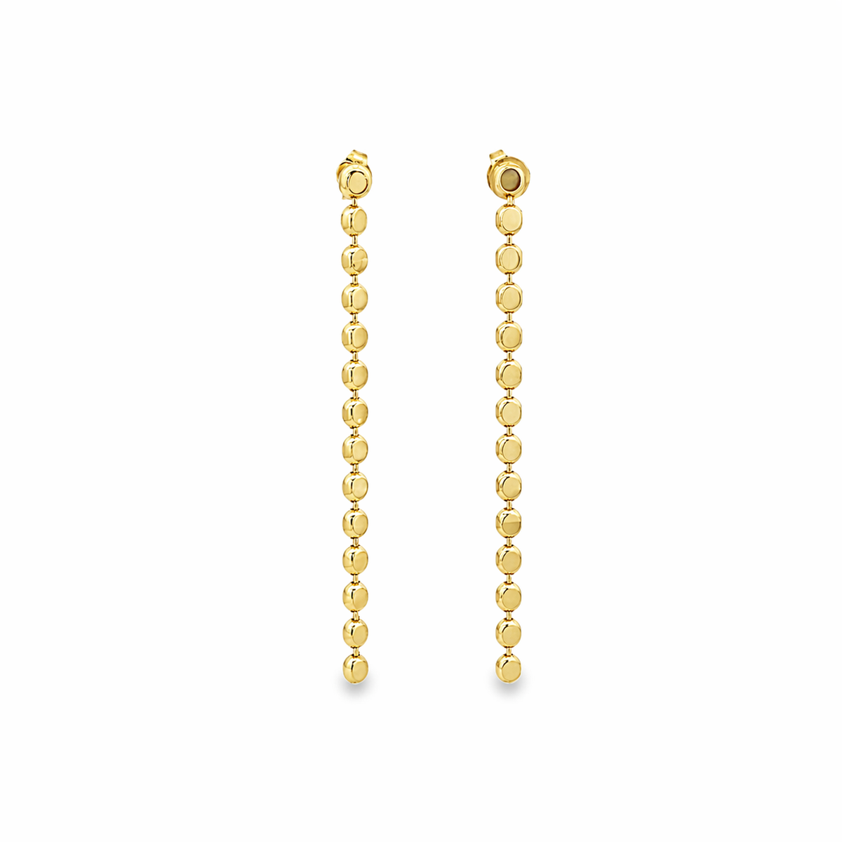 Disc Chain Drop Earrings (J25)