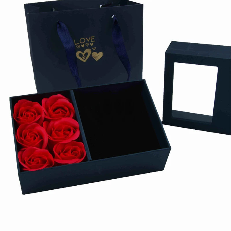 Necklace Earrings Jewelry Suit Four Leaf Clover Jewlery for Party Wedding Eternal Life Flower Gift Box
