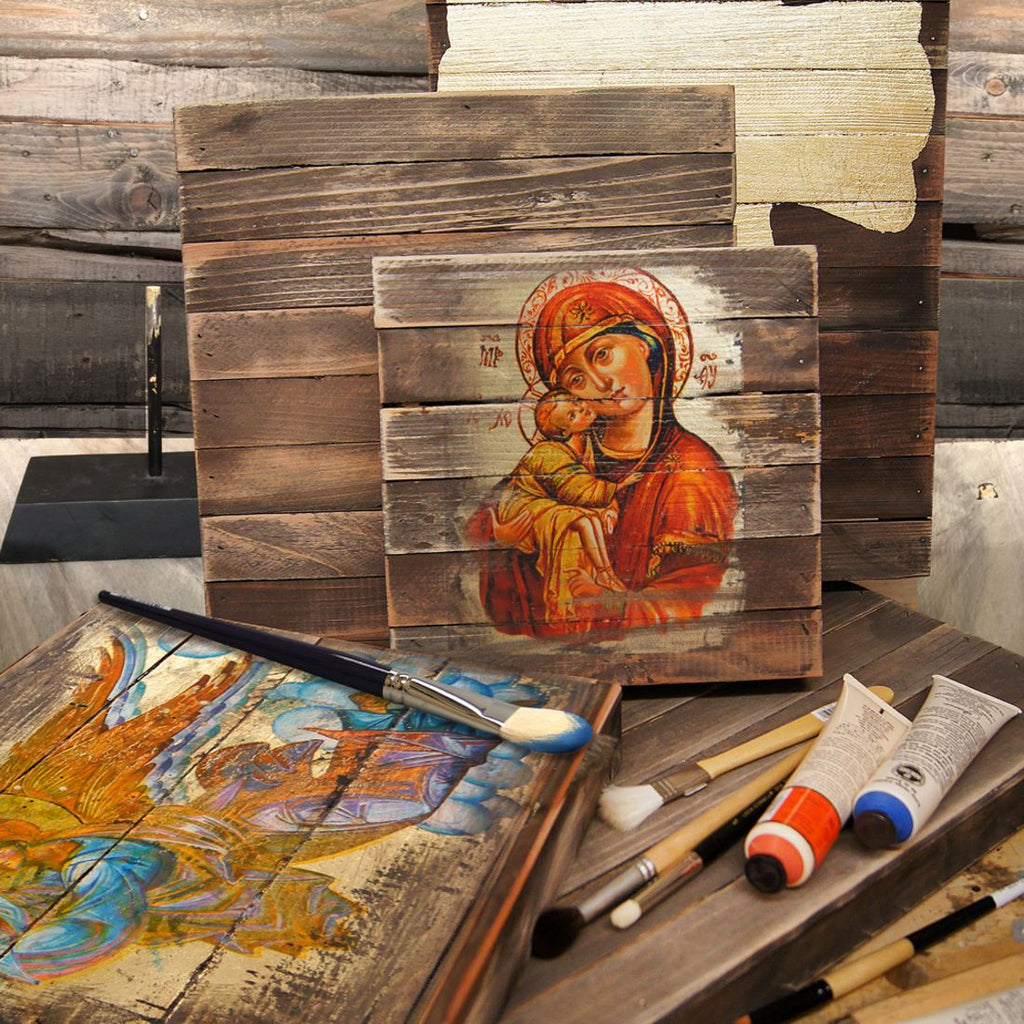 Madonna And Child Religious Christian Sacred Icon Ornament - Inspirational Icon Decor - 87031
