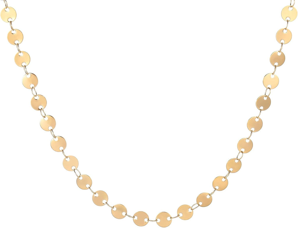 Dainty Gold Chain Necklace for Women 18K Gold Plated