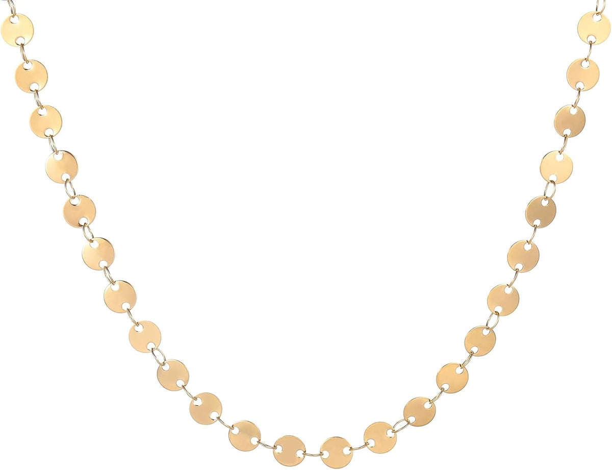 Dainty Gold Chain Necklace for Women 18K Gold Plated