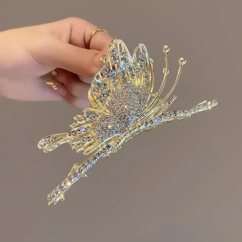 Fashion Cute Flower Alloy Hairclips for Women Adjustable Multicolour Metal Hairclip Party Everyday Jewlery
