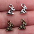 10Pcs 10X7Mm Sitting Dog Charm Cute Small Dog Charms DIY Sitting Dog Small Charms for Jewlery Making