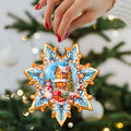 Snowman's Gifts Snowflake Wooden Ornaments by G. Debrekht - Christmas Santa Snowman Decor - 8688404