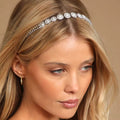 Stonefans Rhinestone Pearl Headband Bridal Wedding for Women Girl Headpieces Fashion Boho Party Hair Accessories Jewlery Gifts