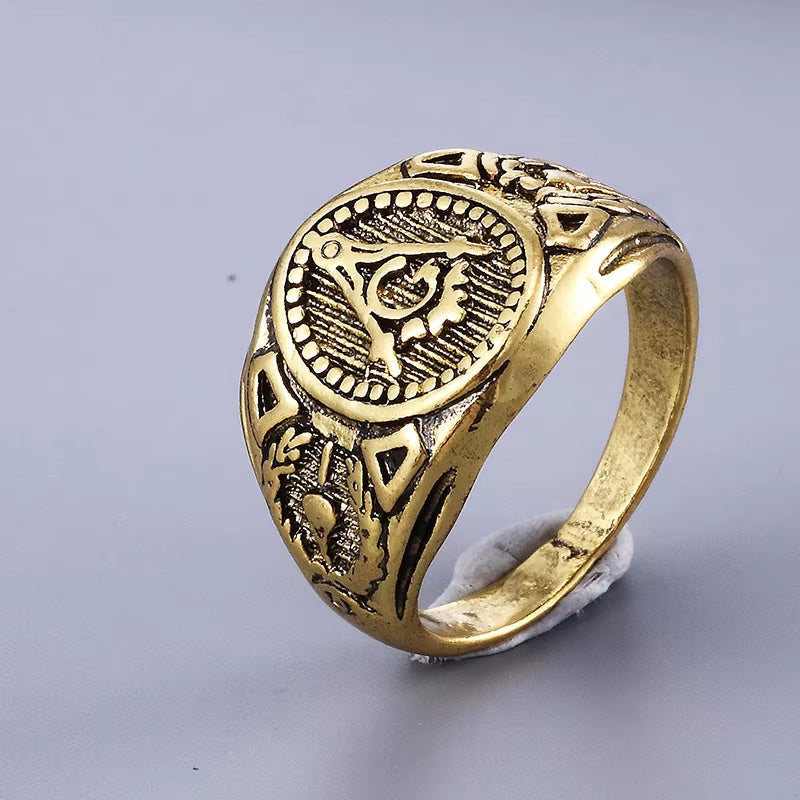 Fashion Jewelry Vintage Charm Mason Freemason Masonic Rings for Men Women Christmas Gifts
