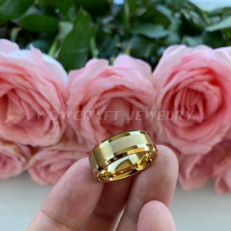 6/8Mm Couple Fashion Jewlery Tungsten Wedding Band Dropshipping Brushed Factory Wholesale Engagment Trendy Ring Comfort Fit