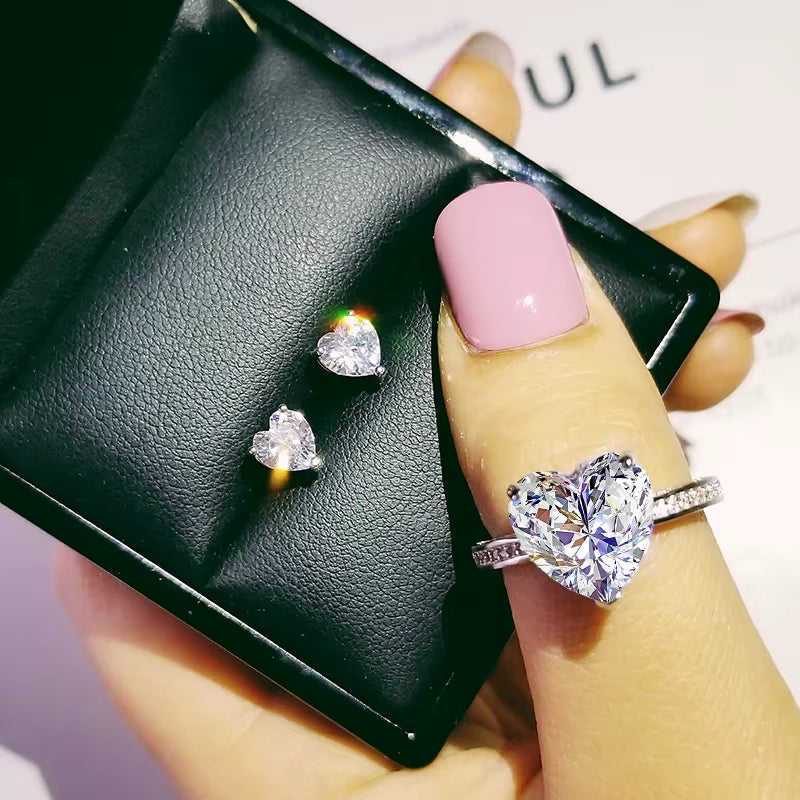 India Turkish Luxury Fashion Pink Blue Silver Color Jewelry Set for Wedding Women Dubai Ring Earring Party Gift Jewlery Z8