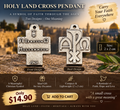 Holy Land Christian Cross Pendant – Alpha Omega & Chi-Rho Double-Sided Faith Pendant